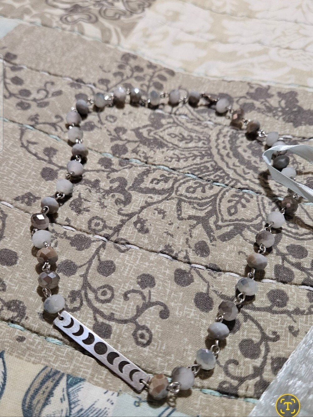 "Moon child" crystal Beaded Boutique Necklace